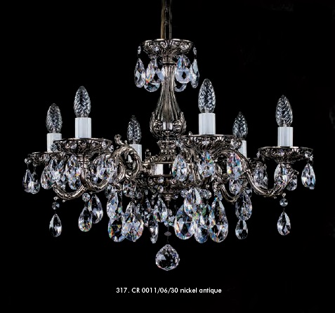 Люстра хрустальная Artglass CR 0011/06/30 NICKEL CE A2526684