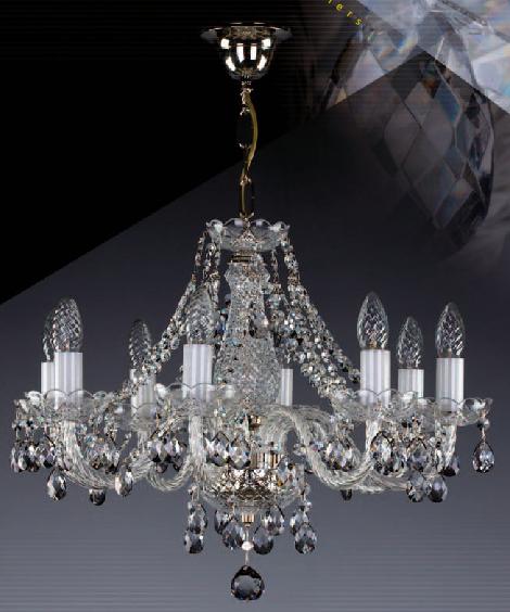 Люстра хрустальная Artglass MAGDA VIII. NICKEL CL color A2512863