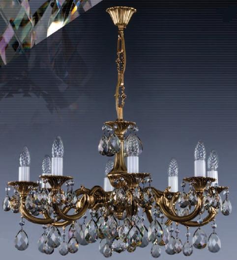 Люстра хрустальная Artglass ALICE VIII. NICKEL CL color A2512840