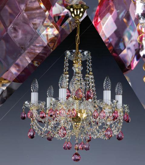 Люстра хрустальная Artglass ANDULA VI. SHORT - ARMS 160 CL color A2512848