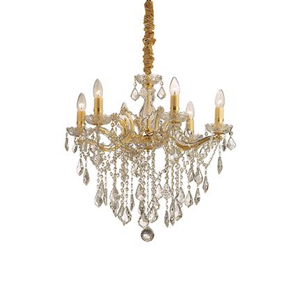 Люстра Ideal Lux FLORIAN SP6 ORO 035635