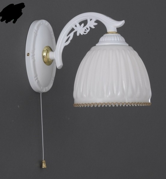 Бра Reccagni Angelo A. 9601/1 BIANCO OPACO VETRO BIANCO