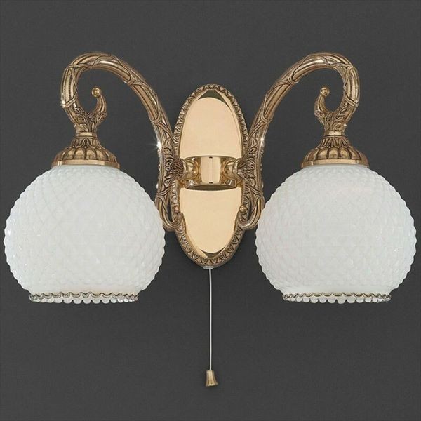 Бра классическое Reccagni Angelo A. 8500/2 ORO FRANCESE BIANCO