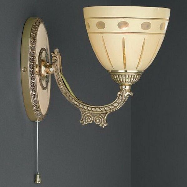 Бра классическое Reccagni Angelo A. 7154/1 ORO FRANCESE CREMA CLASSICO
