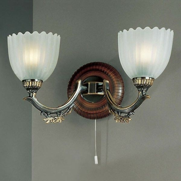Бра классическое Reccagni Angelo A. 3970/2 BRONZO SF. VETRO SATIN