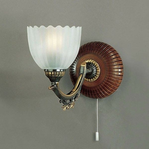 Бра классическое Reccagni Angelo A. 3970/1 BRONZO SF. VETRO SATIN