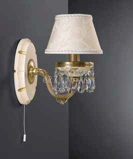 Бра Reccagni Angelo A. 6606/1 BRONZO ARTE ROSE PLISSE + TRASP.