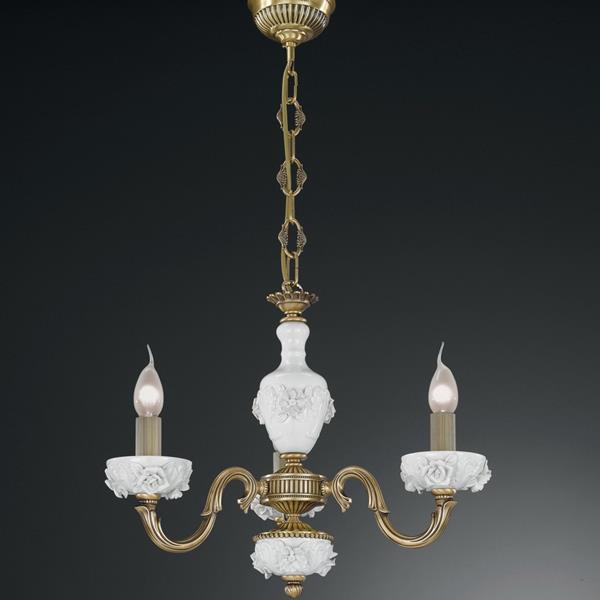 ЛЮСТРА RECCAGNI ANGELO L. 9011/3 L. 9011/3 BRONZO ARTE BIANCO