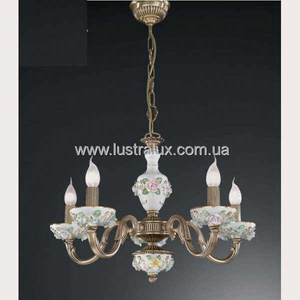 ЛЮСТРА RECCAGNI ANGELO L. 9010/5 BRONZO ARTE COLORATO