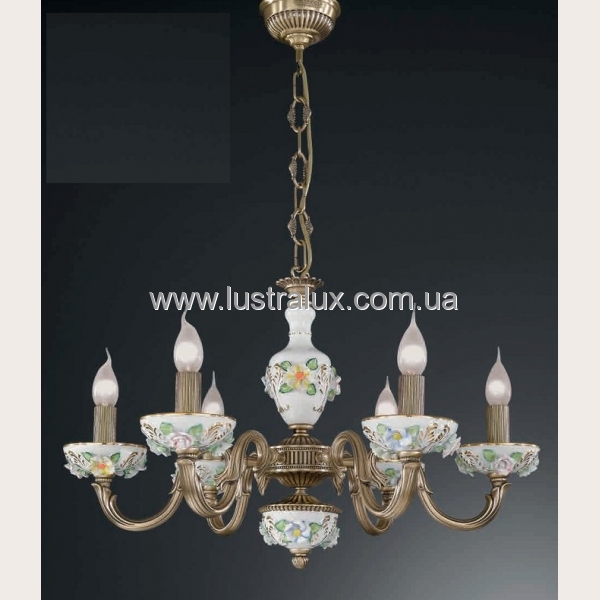ЛЮСТРА RECCAGNI ANGELO L. 9010/6 BRONZO ARTE COLORATO