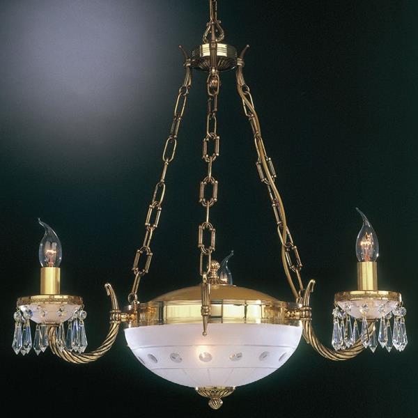 Люстра RECCAGNI ANGELO L. 4751/3+2 L. 4751/3+2 ORO FRANCESE CRISTALLI TRASPERENTE