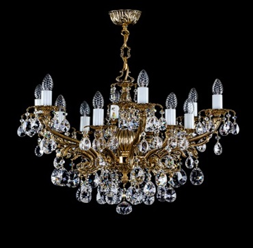Люстра хрустальная Artglass ETELA XII. BRASS ANTIQUE CE A2535756