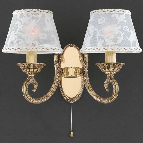 Бра с абажуром Reccagni Angelo A. 8370/2 ORO FRANCESE RICAMO