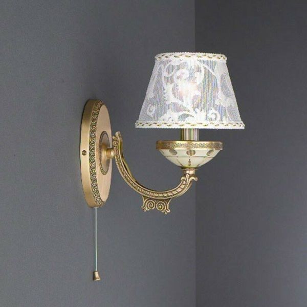 Бра с абажуром Reccagni Angelo A. 7034/1 BRONZO ARTE CLASSICO RICAMO