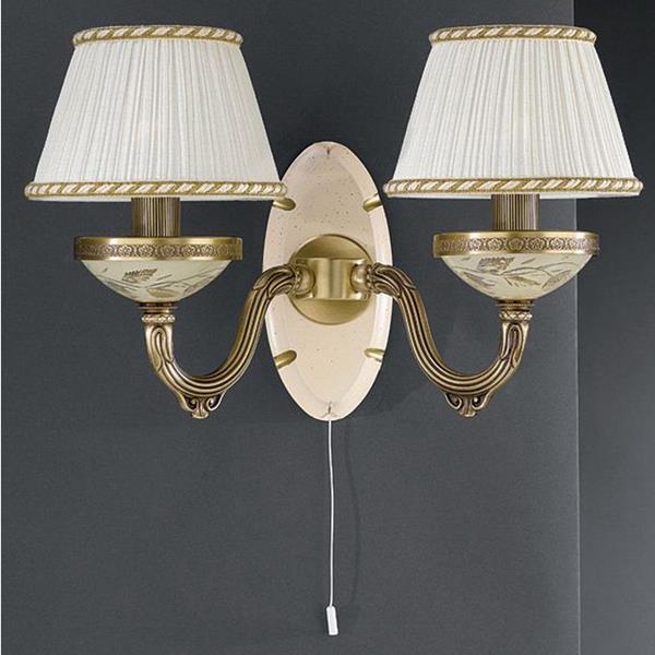 Бра Reccagni Angelo A. 6608/2 A. 6608/2 BRONZO ARTE ROSE PLISSE