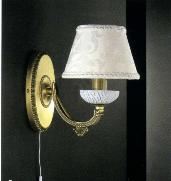 Бра RECCAGNI ANGELO A. 5402/1 BRONZO ARTE BIANCO + PAR.DAMASCATO