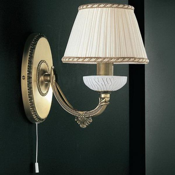 Бра RECCAGNI ANGELO A. 5400/1 A. 5400/1 BRONZO ARTE BIANCO + PAR. PLISSE'