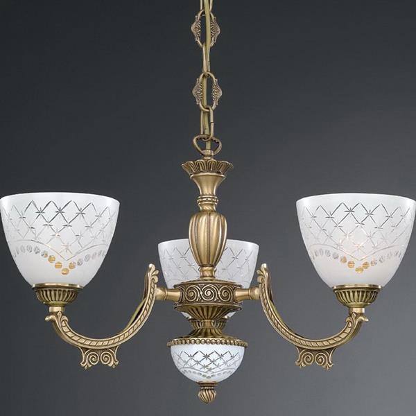 Люстра RECCAGNI ANGELO L. 7052/3 BRONZO ARTE BIANCO IMPERO