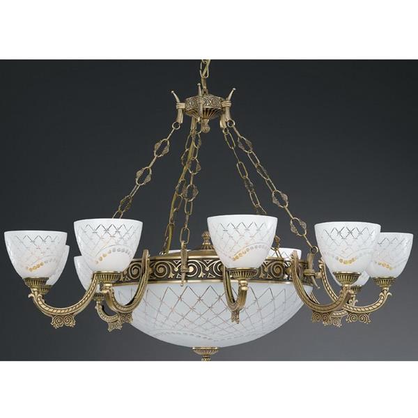 Люстра RECCAGNI ANGELO L. 7052/10+4 BRONZO ARTE BIANCO IMPERO