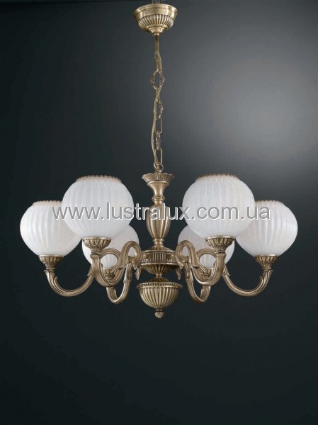 Люстра Reccagni Angelo L. 9250/6+2 BRONZO ARTE BL.