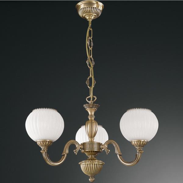 Люстра Reccagni Angelo L. 9250/3 BRONZO ARTE BL.