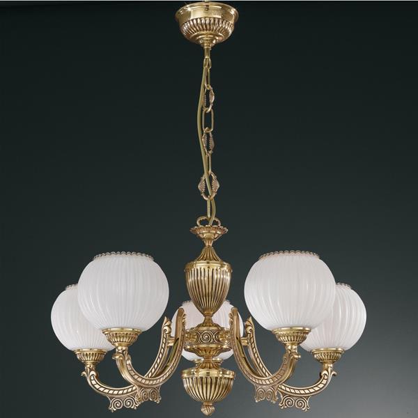 Люстра Reccagni Angelo L. 8850/5 ORO FRANCESE BIANCO
