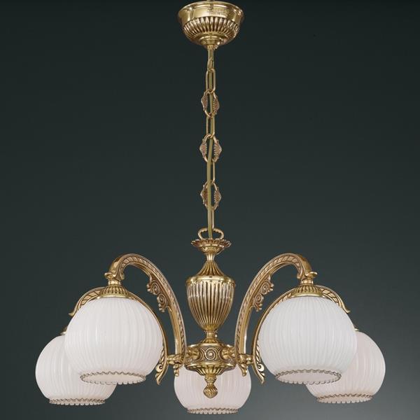 Люстра Reccagni Angelo L. 8800/5 ORO FRANCESE BIANCO