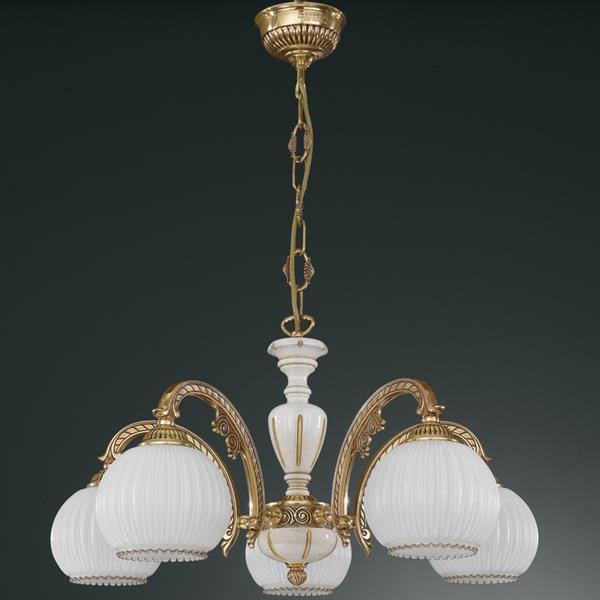 Люстра Reccagni Angelo L. 8810/5 ORO FRANCESE BIANCO