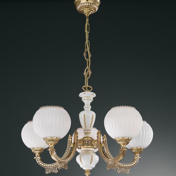 Люстра Reccagni Angelo L. 8860/5 ORO FRANCESE BIANCO