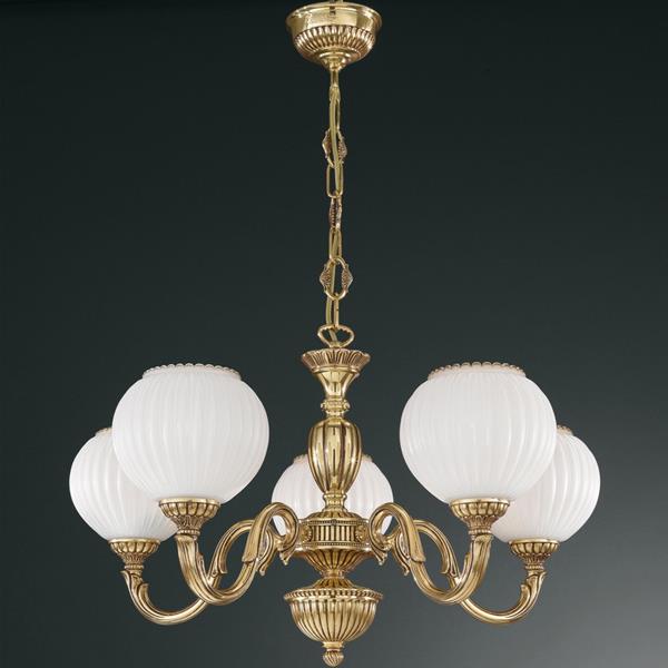 Люстра Reccagni Angelo L. 9350/5 ORO FRANCESE BL.