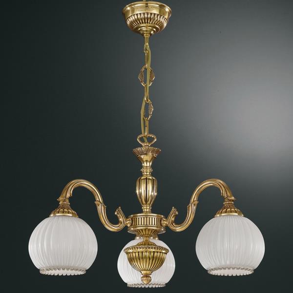 Люстра Reccagni Angelo L. 9300/3 ORO FRANCESE BL.