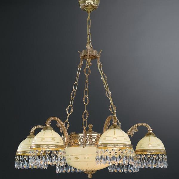 Люстра RECCAGNI ANGELO L. 7103/6+2 L. 7103/6+2 ORO FRANCESE CREMA CLASSICO + TRASP.