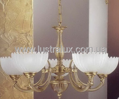 Люстра Reccagni Angelo L. 3620/5 BRONZO ARTE VETRO SATIN