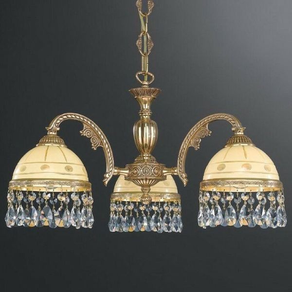 Люстра классическая Reccagni Angelo L. 7103/3 ORO FRANCESE CREMA CLASSICO + TRASP.