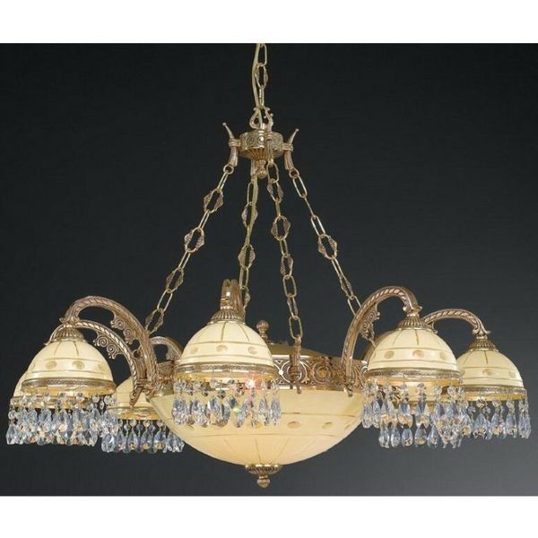 Люстра классическая Reccagni Angelo L. 7103/8+3 ORO FRANCESE CREMA CLASSICO + TRASP.