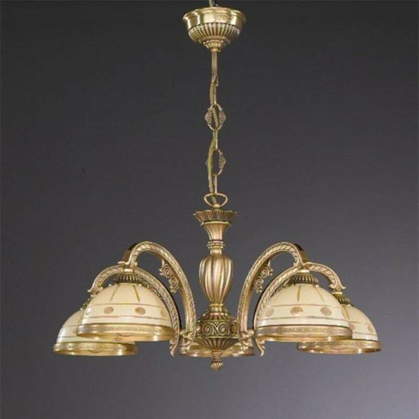 Люстра классическая Reccagni Angelo L. 7104/5 ORO FRANCESE CREMA CLASSICO