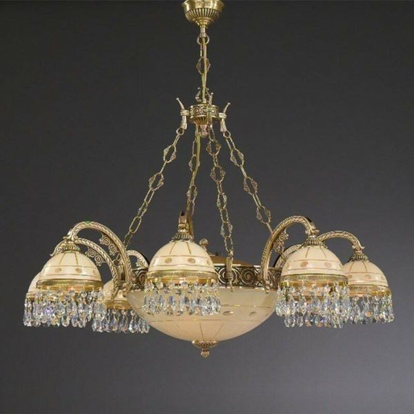 Люстра классическая Reccagni Angelo L. 7003/8+3 BRONZO ARTE CREMA CLASSICO + TRASP.