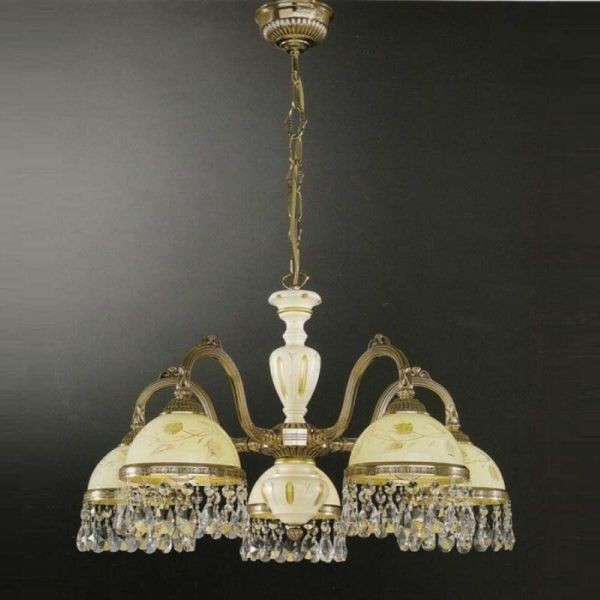Люстра классическая Reccagni Angelo L. 6906/5 ORO FRANCESE ROSE + TRASP.