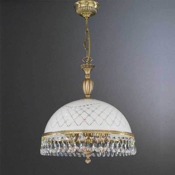Люстра классическая Reccagni Angelo L. 7000/38 BRONZO ARTE BIANCO IMPERO + TRASP.