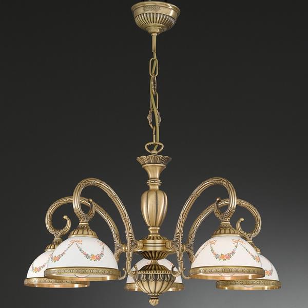 Люстра Reccagni Angelo L. 8000/5 L. 8000/5 BRONZO ARTE FESTONI