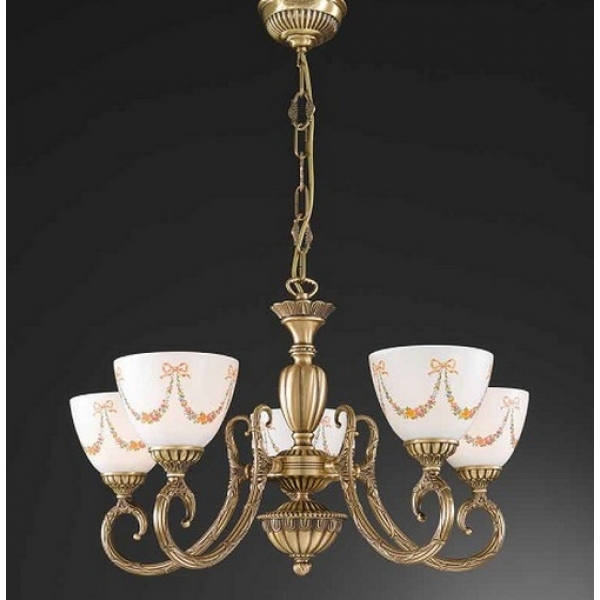 ЛЮСТРА RECCAGNI ANGELO L. 8050/5 BRONZO ARTE FESTONI