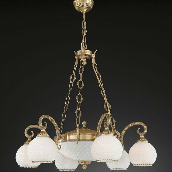 Люстра классическая Reccagni Angelo L. 8400/6+2 BRONZO ARTE BIANCO