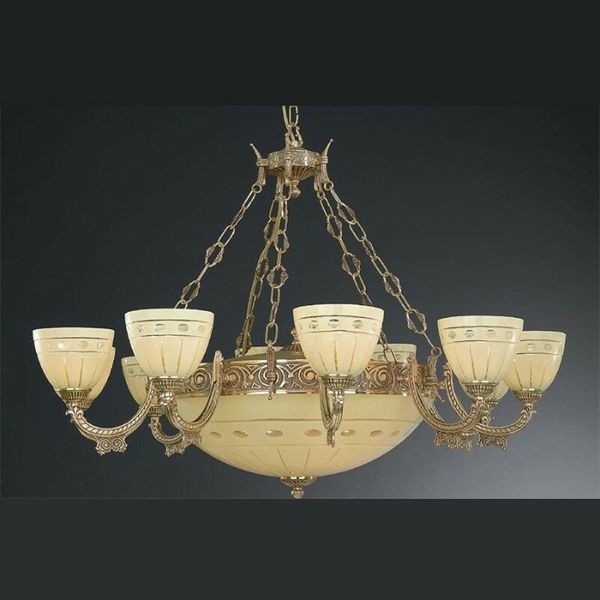 Люстра классическая Reccagni Angelo L. 7154/10+4 ORO FRANCESE CREMA CLASSICO