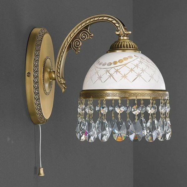 Бра Reccagni Angelo A. 7000/1 BRONZO ARTE BIANCO IMPERO + TRASP.
