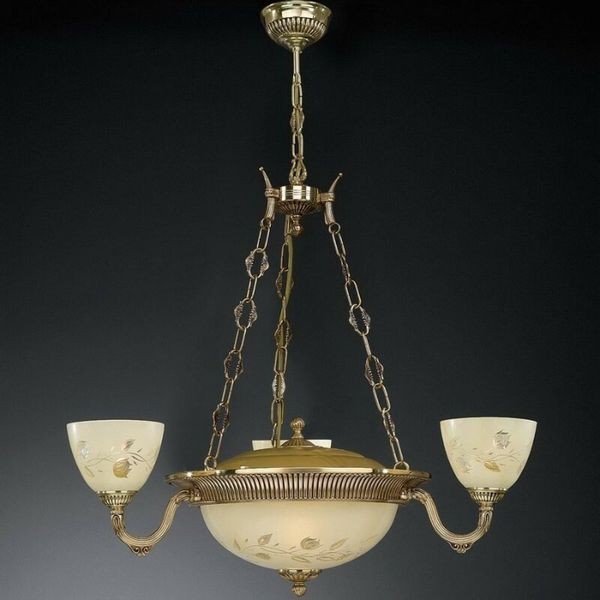Люстра классическая Reccagni Angelo L. 6358/3+3 ORO FRANCESE ROSE