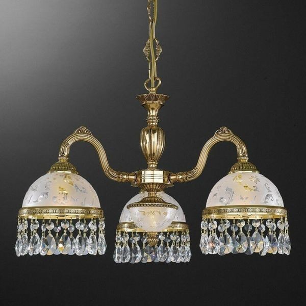 Люстра классическая Reccagni Angelo L. 6300/3 ORO FRANCESE ORIENTE + TRASP.