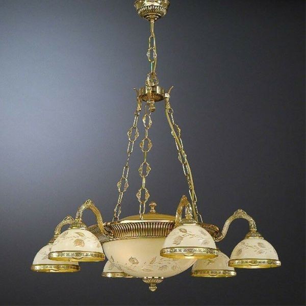Люстра классическая Reccagni Angelo L. 6308/6+3 ORO FRANCESE ROSE