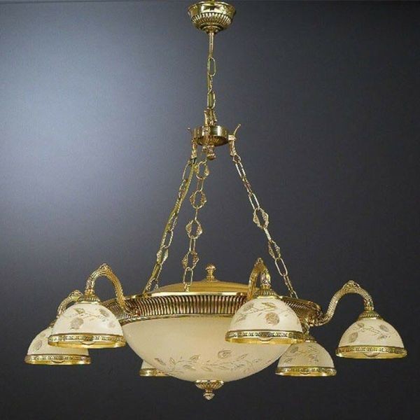Люстра классическая Reccagni Angelo L. 6308/6+4 ORO FRANCESE ROSE