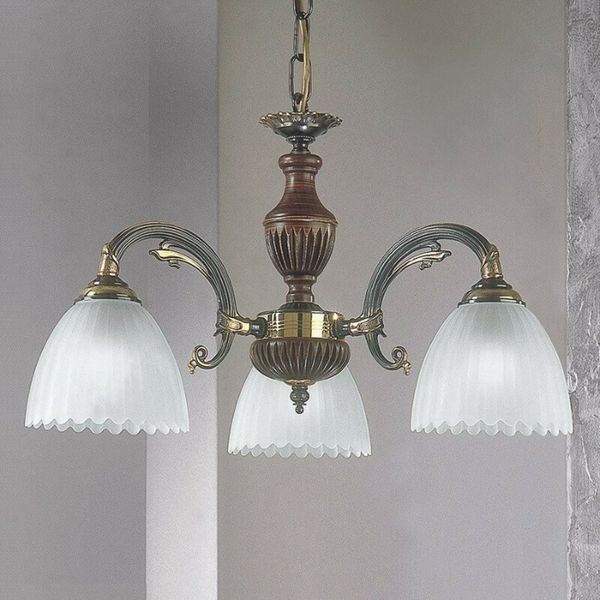 Люстра классическая Reccagni Angelo L. 3510/3 BRONZO SF. VETRO SATIN