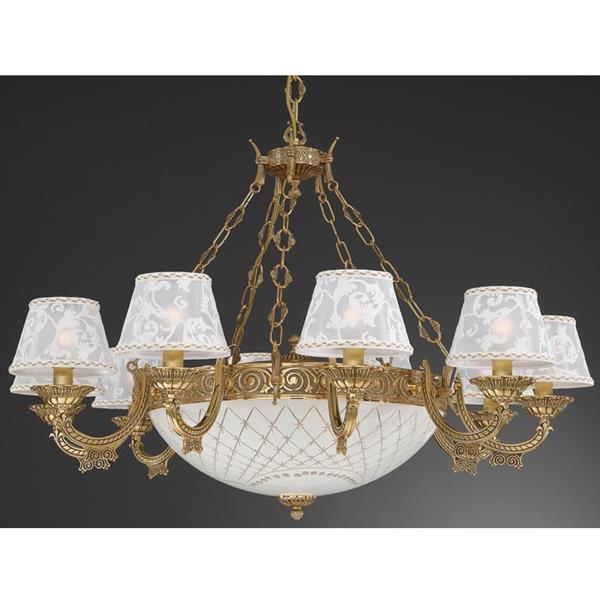 Люстра Reccagni Angelo L. 7532/10+4 ORO FRANCESE RICAMO